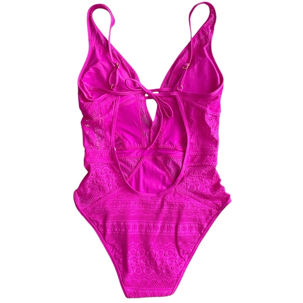 BECCA Pink One Piece Swimsuit! Retail $128. - Picture 4 of 7